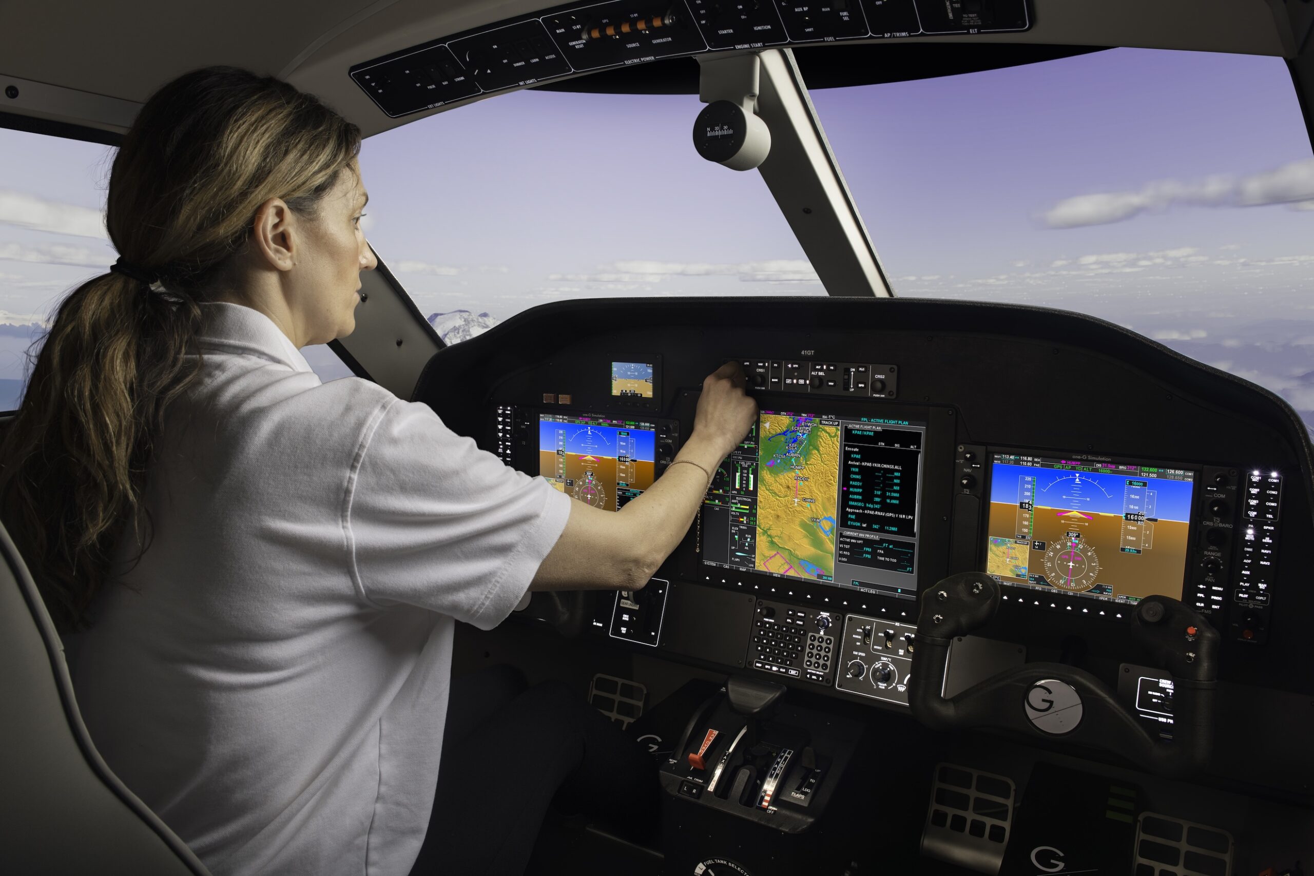 One-G Simulation has launcheds its TBM 900 sim—the Tarbes 9.00— created through hands-on actual aircraft demonstration and application. [Credit: One-G Simulation]