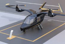 3D rendering image of an eVTOL