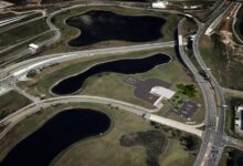Aerial rendering of Advanced Air Mobility vertiport concept in Orlando, Florida. [Credit: Greater Orlando Aviation Authority]