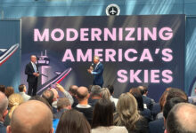 FAA administrator Bryan Bedford and Transportation Secretary Sean Duffy speak at Modern Skies Summit in Washington, D.C.
