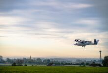 Vertical Aerospace electric air taxi prototype transition flight test