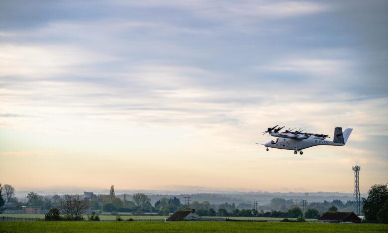 Vertical Aerospace electric air taxi prototype transition flight test