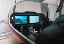 Airhart interior with fly by wire control system display