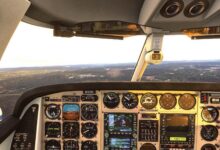 A home sim allows access to ‘study-level’ cockpits, like this Beechcraft Duke (MSFS). [Credit: Sean Siff/MSFS2024]