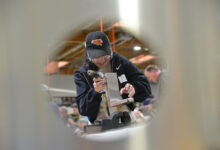 The workshops supply the materials, tools, and safety gear such as goggles [Credit: Tom Otte]